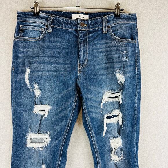KanCan Womans Sz 15/31 Jeans Distressed Cotton Blend Pockets Blue - Picture 3 of 8